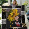 Mickey Mouse With Sunflowers Quilt  Quilt